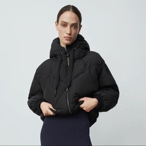 Zara Water Repellent Hooded Puffer Jacket